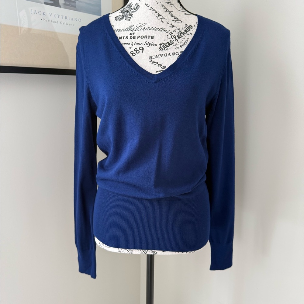 Mexx Women's Deep Blue V-Neck Sweater